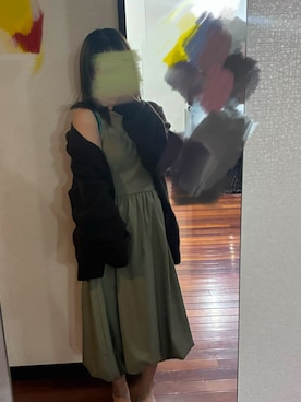 「GU（ジーユー）のアイテム（ワンピース/ドレス）」を使った、ごんなるこさん（レディース・152cm）の春コーディネート