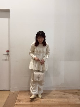 「SENSE OF PLACE by URBAN RESEARCH（センスオブプレイスバイアーバンリサーチ）のジャガードドッキングセーター（ニット/セーター）」を使った、nod0227さん（レディース・155cm）の冬コーディネート