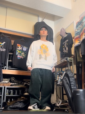 「アイテム（スウェット）」を使った、yashayuさん（メンズ・163cm・30代）の秋コーディネート