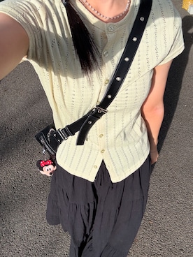 「GU（ジーユー）のアイテム（シャツ/ブラウス）」を使った、9nono4さん（レディース・164cm・10代）の夏コーディネート