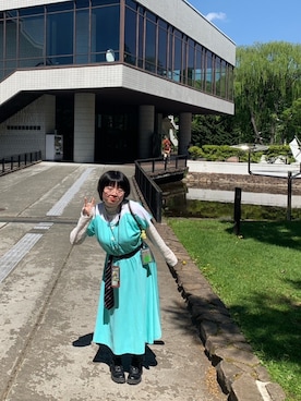 「VINTAGE（ヴィンテージ）のアイテム（ワンピース）」を使った、マオさん（レディース・153cm）の秋コーディネート