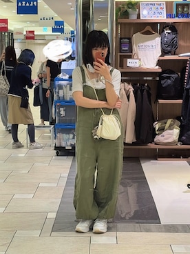 「GU（ジーユー）のアイテム（バッグ）」を使った、hirariさん（レディース・160cm）の秋コーディネート