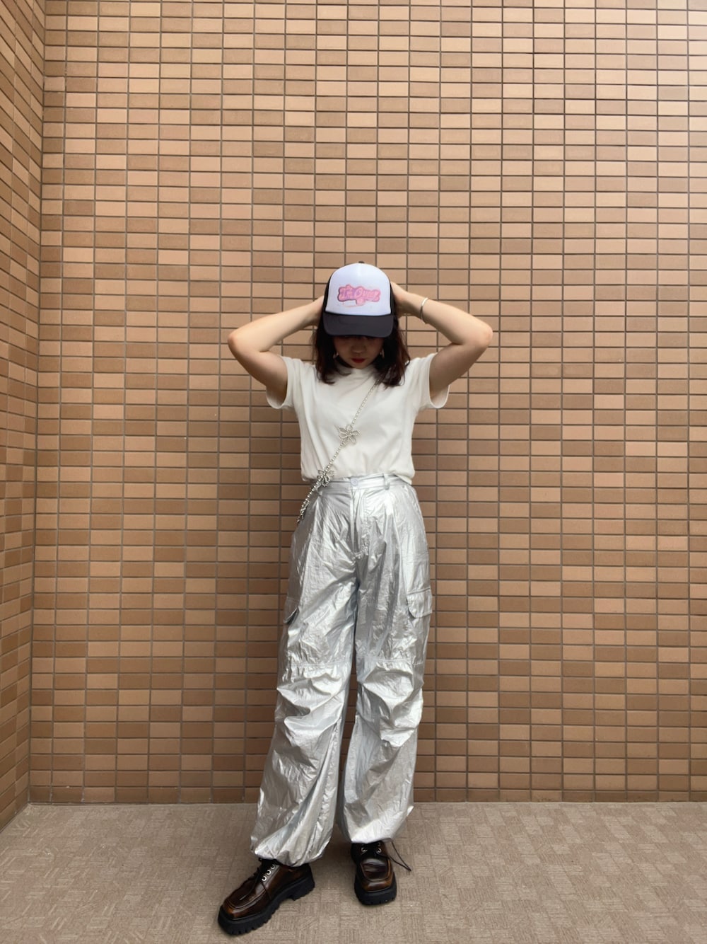 「夏コーデ、BG、とうあ、ootd、デニムパンツ、白Tシャツ、LOWRYS FARM、おしゃれさんと繋がりたい、シンプル」｜「BGのアイテム（キャップ、ブラック系）」を使った、暖乃さん（レディース・159cm）の春コーディネートの1枚目の写真
