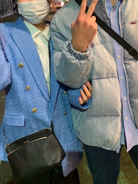 「Levi's（リーバイス）のアイテム（ダウンジャケット/コート）」を使った、暖乃さん（レディース・159cm）の冬コーディネート