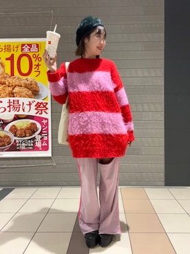 「Lattice（Lattice）のアイテム（帽子）」を使った、暖乃さん（レディース・159cm）の冬コーディネート