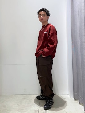 「LAKOLE（ラコレ）のアイテム（ニット/セーター）」を使った、せとやんさん（メンズ・170cm）の冬コーディネート