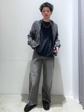 「LAKOLE（ラコレ）のアイテム（カーディガン/ボレロ）」を使った、せとやんさん（メンズ・170cm）の冬コーディネート