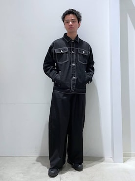「LAKOLE（ラコレ）のアイテム（デニムジャケット）」を使った、せとやんさん（メンズ・170cm）の冬コーディネート