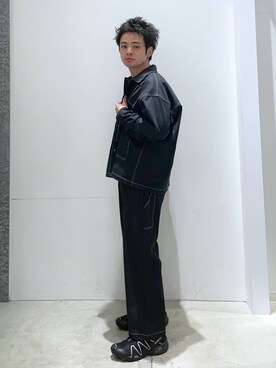「LAKOLE（ラコレ）のアイテム（ブルゾン）」を使った、せとやんさん（メンズ・170cm）の冬コーディネート