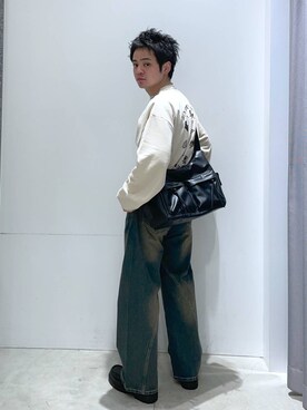 「LAKOLE（ラコレ）のアイテム（スウェット）」を使った、せとやんさん（メンズ・170cm）の冬コーディネート