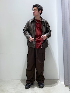 「LAKOLE（ラコレ）のアイテム（ブルゾン）」を使った、せとやんさん（メンズ・170cm）の冬コーディネート