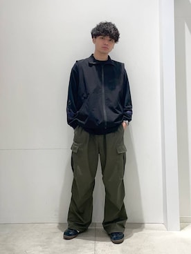 「LAKOLE（ラコレ）のアイテム（ベスト）」を使った、せとやんさん（メンズ・170cm）の春コーディネート