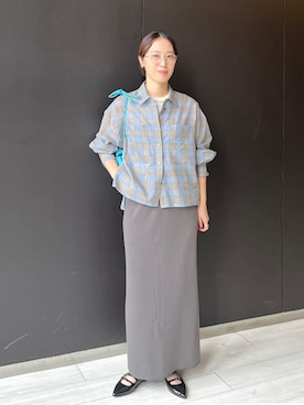 「STATUS（ステイタス）のアイテム」を使った、中林さん（レディース・157cm）の秋コーディネート