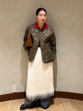 「SHIPS（シップス）のアイテム（ダウンジャケット/コート）」を使った、中林さん（レディース・157cm）の冬コーディネート