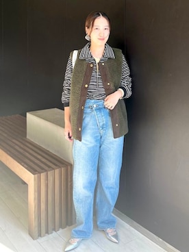 「STATUS（ステイタス）のアイテム」を使った、中林さん（レディース・157cm）の秋コーディネート