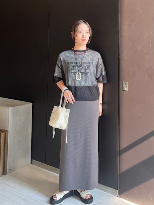 ＜手洗い可能＞メッシュ編 半袖ニットプルオーバー　ブラック シップス SHIPS 〈手洗い可能〉メッシュ編 半袖 ニット プル