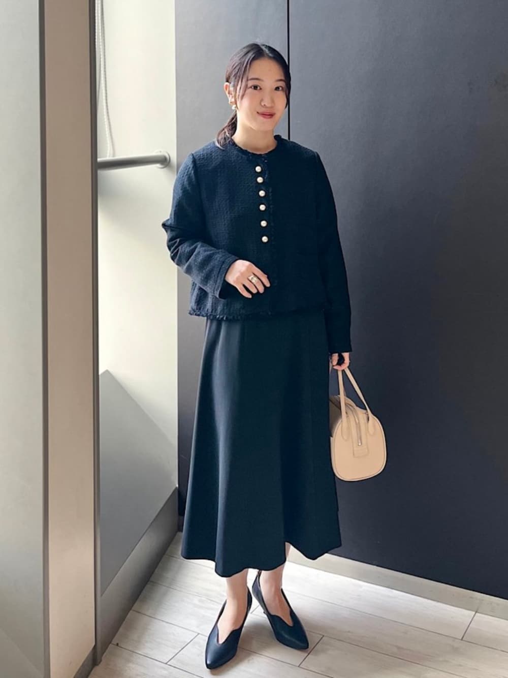 SHIPSスラブツイードノーカラージャケット36セレモニー 新品未使用タグ