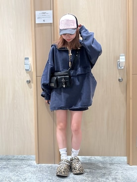 「アイテム（パーカー）」を使った、シものゆいかさん（レディース・145cm）の夏コーディネート