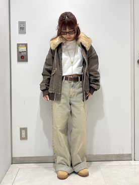 「アイテム（ブルゾン）」を使った、シものゆいかさん（レディース・145cm）の秋コーディネート