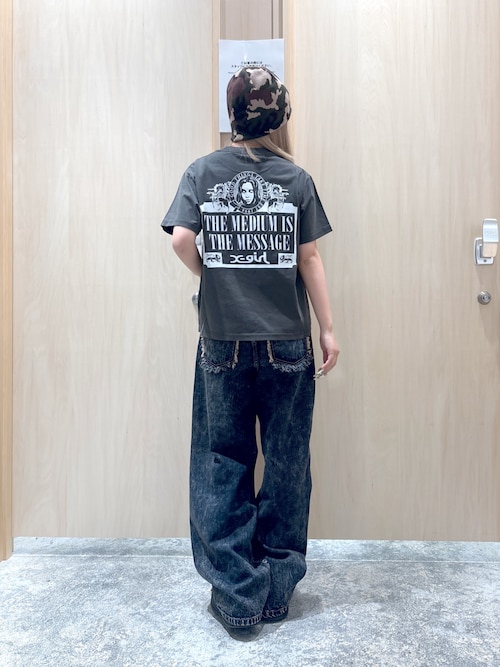 DISTRESSED LOOSE STRAIGHT DENIM PANTS（デニムパンツ）｜X