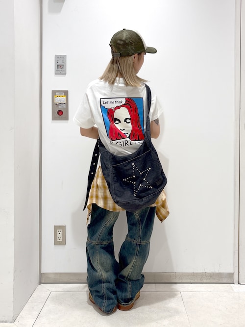 tシャツ POP FACE S/S TEE レディース メンズ POP FACE S/S TEE（Tシャツ/カットソー）｜X-girl（エックス
