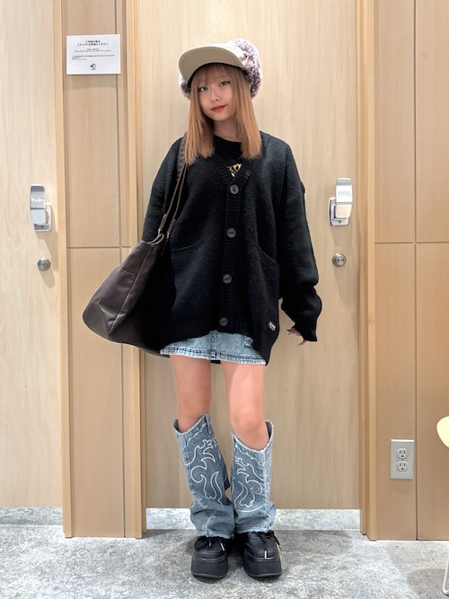 FACE JACQUARD KNIT CARDIGAN（カーディガン/ボレロ）｜X-girl