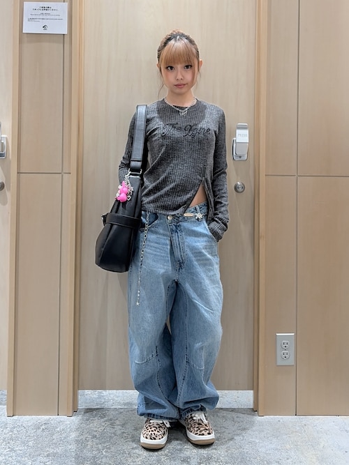 ZIP HEM COMPACT RIBBED TOP（Tシャツ/カットソー）｜X-girl（エックス