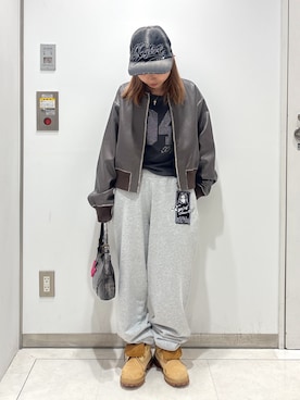 「アイテム（帽子）」を使った、シものゆいかさん（レディース・145cm）の夏コーディネート
