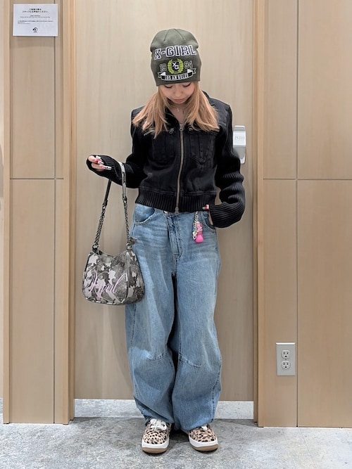 FADED RIBBED SLEEVE JACKET（ブルゾン）｜X-girl（エックスガール）の
