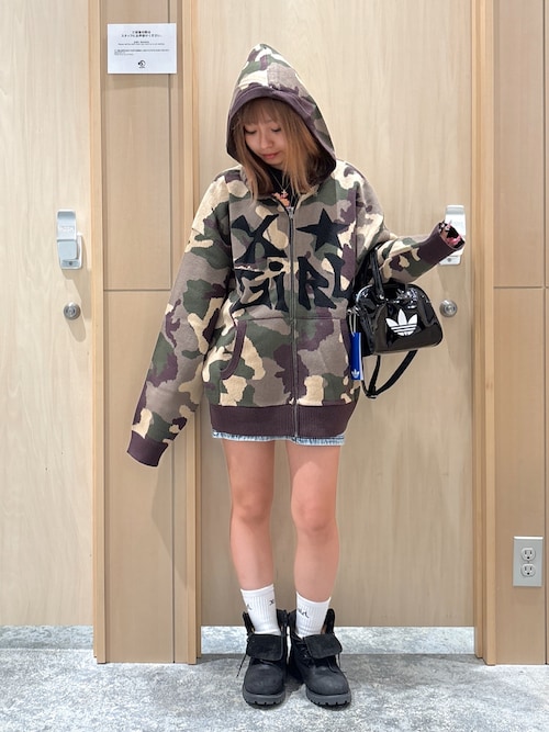 セール】JACQUARD KNIT ZIP UP HOODIE（ニット/セーター）｜X-girl