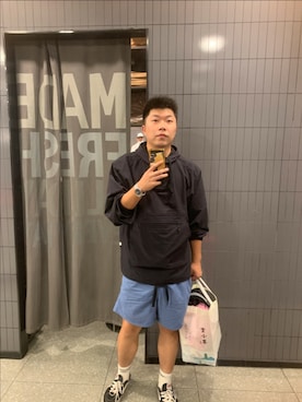 「GOLDWIN（ゴールドウィン）のアイテム」を使った、alanq88さん（メンズ・178cm）の冬コーディネート