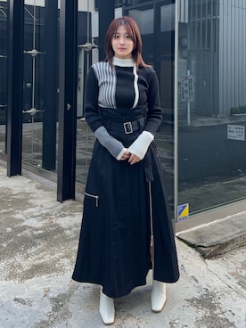 柊さん（レディース・162cm）の冬コーディネート