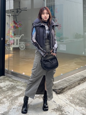 柊さん（レディース・162cm）の冬コーディネート