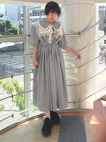 メリージェニーにこやまポッケおすわりコアラのぬいぐるみギンガムチェックワンピース にこやまポッケ】おすわりコアラのぬいぐるみギンガムチェック