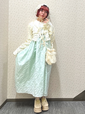 「アイテム（カチューシャ）」を使った、manamiさん（レディース・154cm）の夏コーディネート