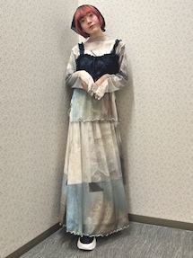 merry jenny】dreamingメッシュフレアスカート dreamingメッシュフレア