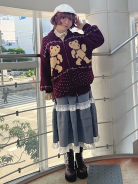 「アイテム（キャップ）」を使った、manamiさん（レディース・154cm）の秋コーディネート