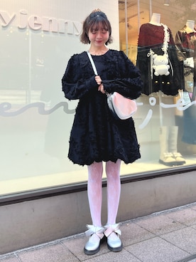 「merry jenny（メリージェニー）のアイテム（バレエシューズ）」を使った、manamiさん（レディース・154cm）の秋コーディネート
