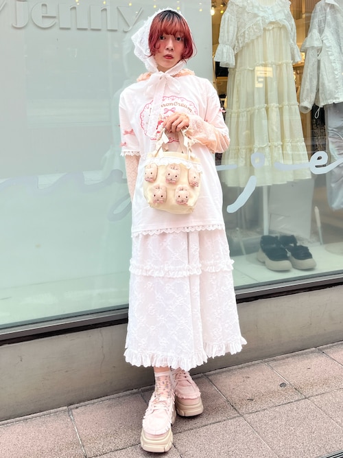 Merry jenny flowerジャガードミニワンピース merry jenny