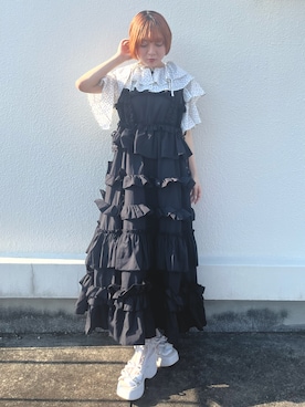 「merry jenny（メリージェニー）のアイテム（ワンピース/ドレス）」を使った、manamiさん（レディース・154cm）の夏コーディネート