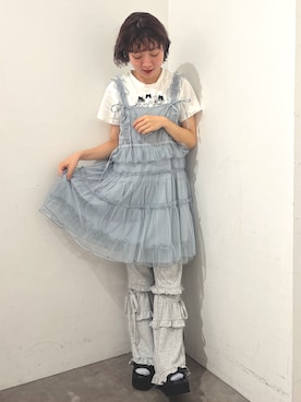 「ネコ」｜「アイテム（ワンピース/ドレス）」を使った、manamiさん（レディース・154cm）の夏コーディネート