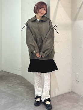 「アイテム（パンプス、ブルー系）」を使った、manamiさん（レディース・154cm）の秋コーディネート