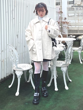 「merry jenny（メリージェニー）のアイテム（ブルゾン）」を使った、manamiさん（レディース・154cm）の秋コーディネート