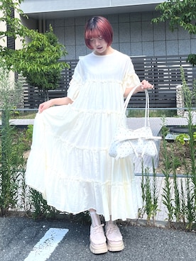 「アイテム（ハンドバッグ）」を使った、manamiさん（レディース・154cm）の夏コーディネート