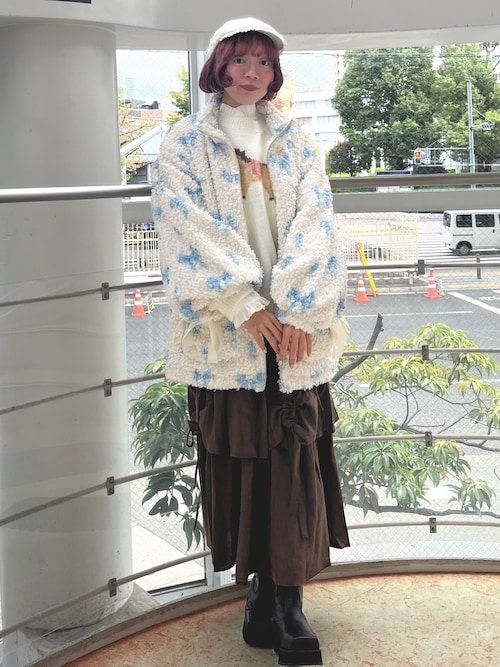 セール】Fluffy Tulip Boa Blouson（ブルゾン）｜merry jenny（メリー