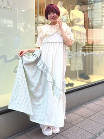 merry jenny flowercheckアシメワンピース メリージェニー merry jenny flower checkアシメワンピース