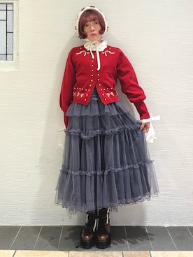 「アイテム（カチューシャ）」を使った、manamiさん（レディース・154cm）の秋コーディネート