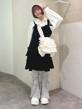 「アイテム（ジャージ）」を使った、manamiさん（レディース・154cm）の秋コーディネート