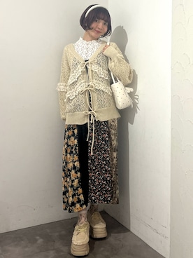「アイテム（ワンピース）」を使った、manamiさん（レディース・154cm）の秋コーディネート