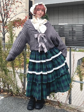 「アイテム（ヘアアクセサリー）」を使った、manamiさん（レディース・154cm）の秋コーディネート